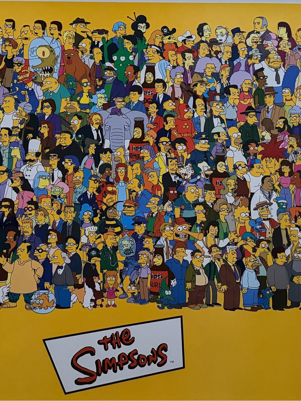 THE SIMPSONS CARTOON CAST poster. Huge 35.5”x25.25” by Matt Groening 2001